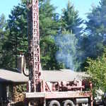 Rig set up and starting to drill.